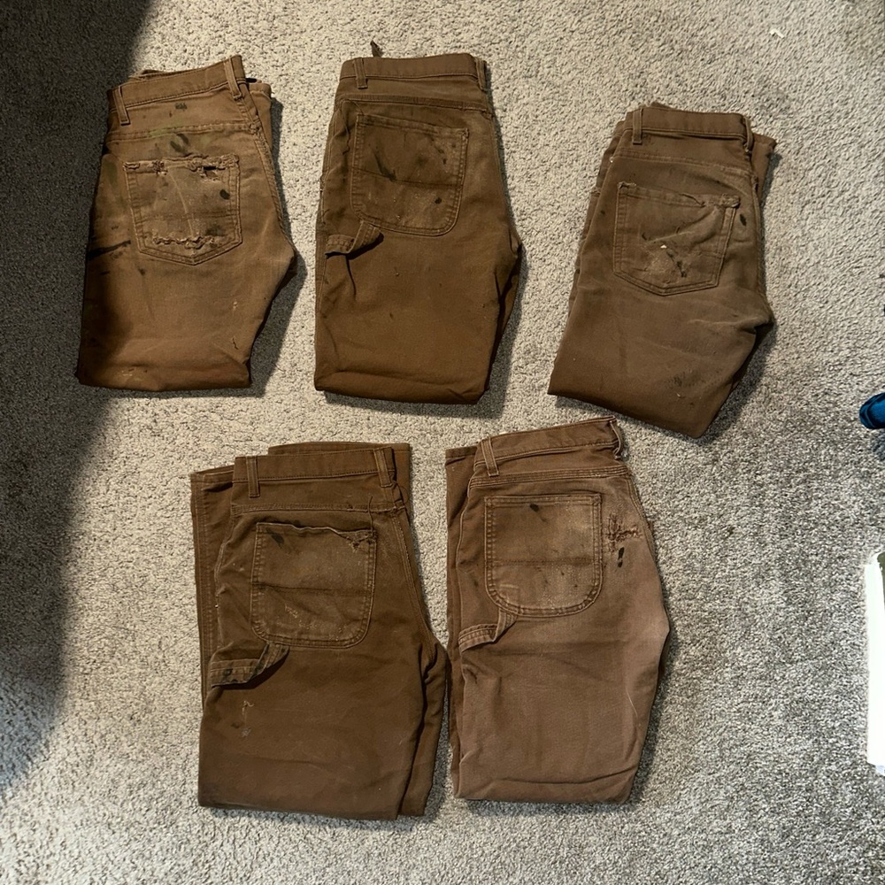 ❗️open to offers❗️5 Pairs of used men’s Dickies work pants 30x30 Regular
